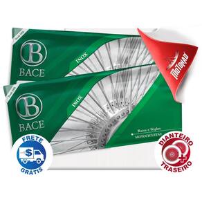 Kit de Raio Inox Bace NXR 160 Bros Motard Diant. + Tras. 3,5mm