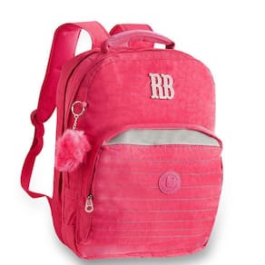 Mochila Escolar Menina Com Pompom Infantil Rosa