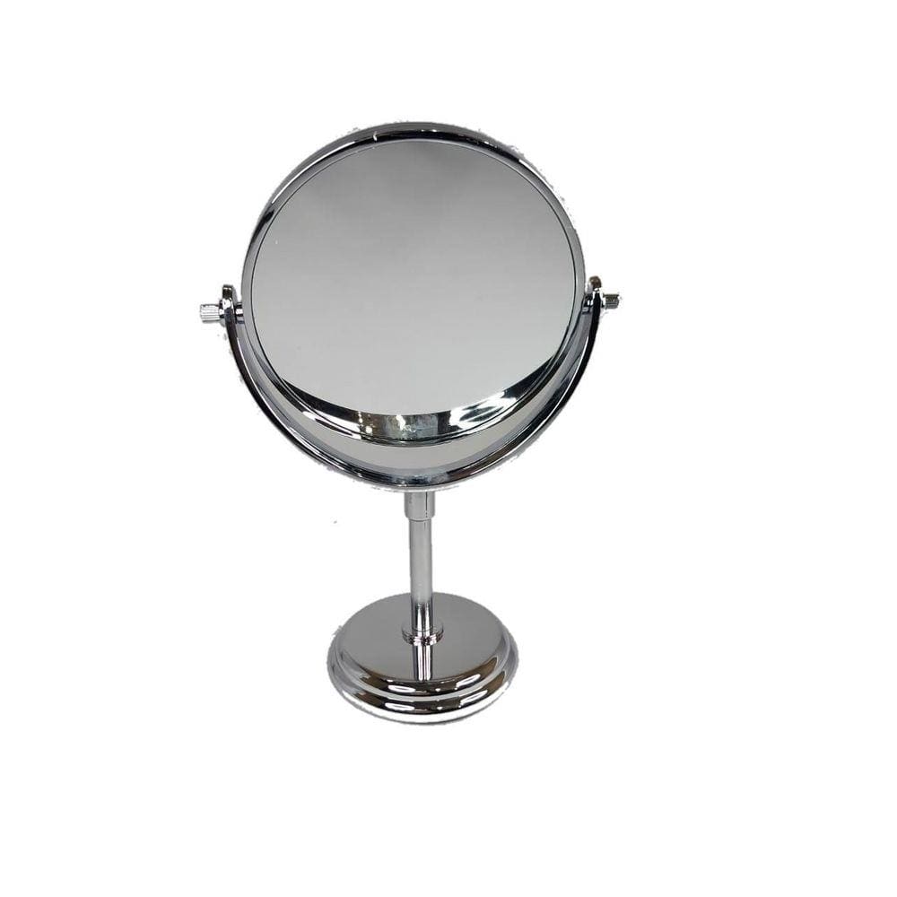 Espelho De Mesa Maquiagem Dupla Face Aumenta 2X Gira 360 Gr