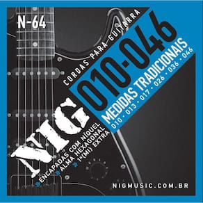 Encordoamento Nig N64 010-046 Níquel Para Guitarra
