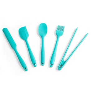 Kit de Utensílios de Silicone com 5 peças Verde - OIKOS