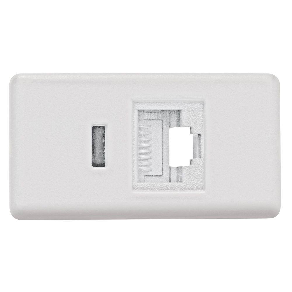 Módulo Tomada de Transmissão de Dados Tramontina RJ 45 Cat 6 Branco Tramontina