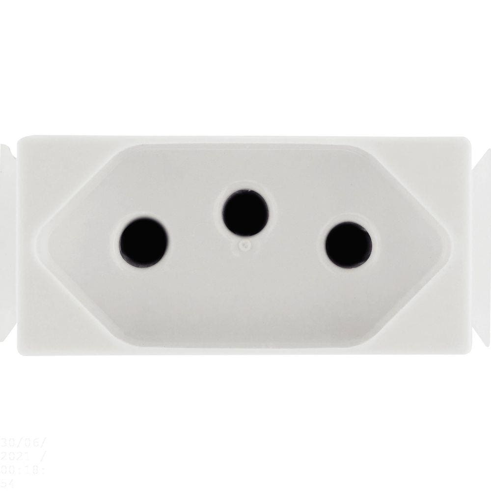Módulo Tomada 2P+T Tramontina Aria 10 A 250 V Branco Tramontina