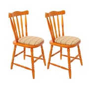 Kit com 2 Cadeiras Piratini em Madeira e Estofamento Colonial 155