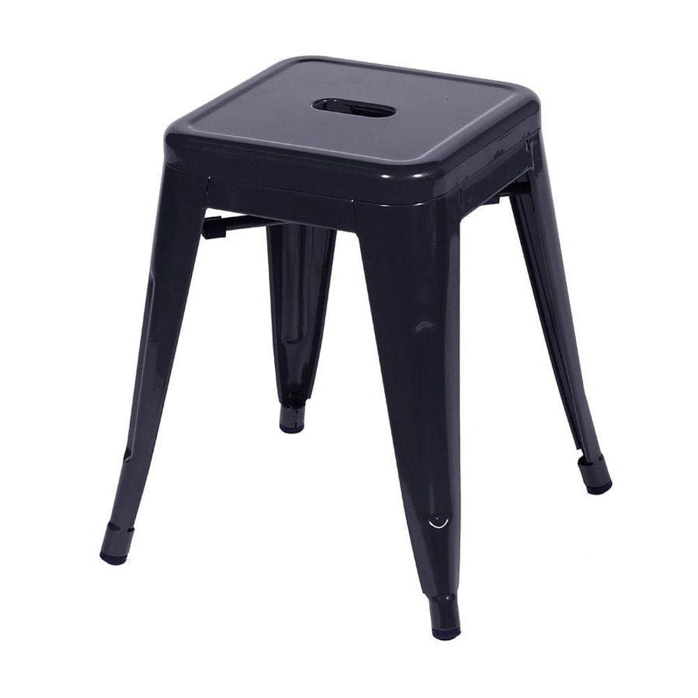 Banqueta Boxbit Titan Tolix Em Aço Com Pintura Epoxi Preta