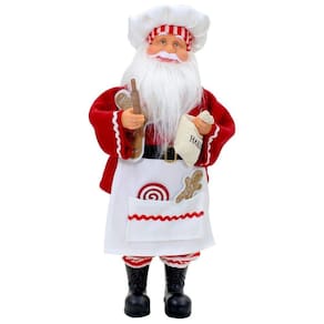 Boneco Natal Papai Noel Cozinheiro Padeiro Chef Em Tecido 48cm