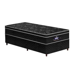 Conjunto Cama Box Solteiro de Molas Gazin Pérola Negra  88x188