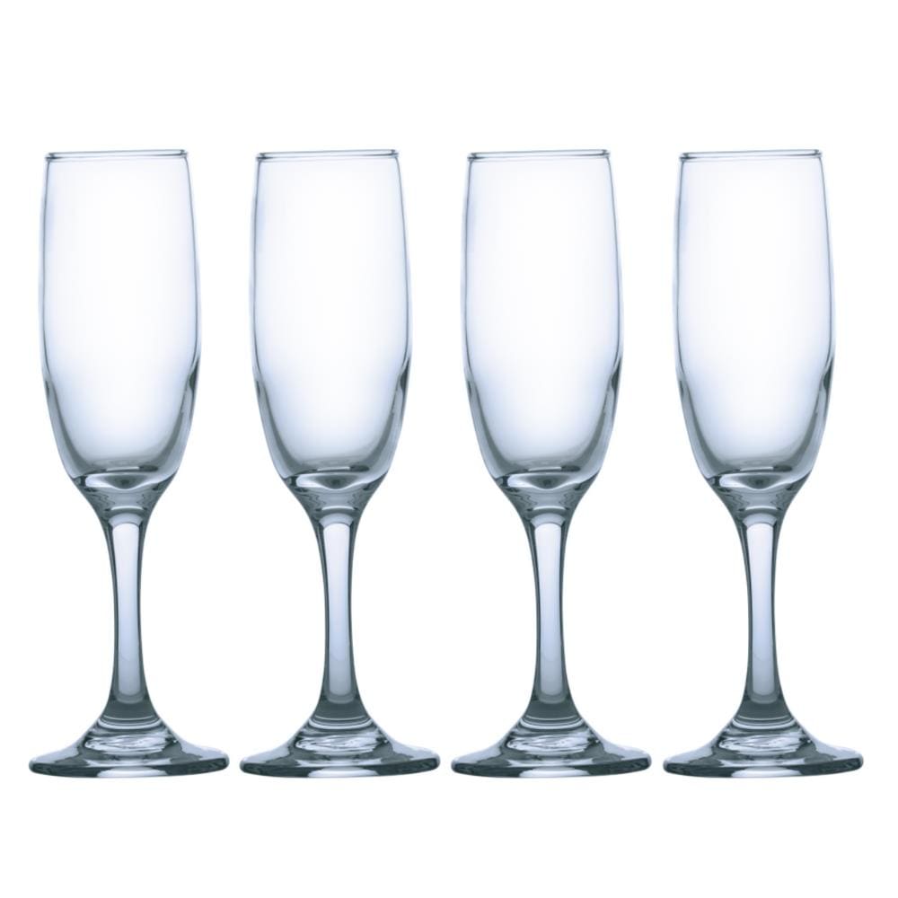 Jogo de Taças Rioja Champagne 177ml de Vidro Luxo - 4Un