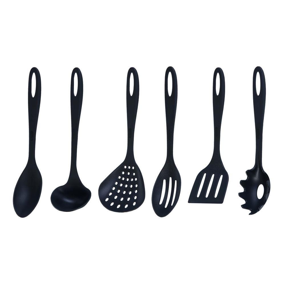 Kit colheres de nylon 6 peças utensílios de cozinha