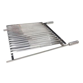 Grelha Argentina Inox 70x50 C/Ponteira Parrilla Gaúcha GA500