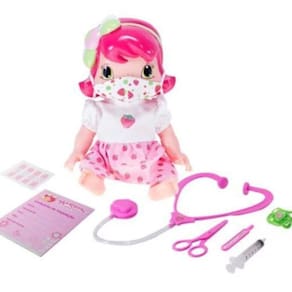 Boneca Baby Moranguinho Dodói Com Mascara E Acessorios