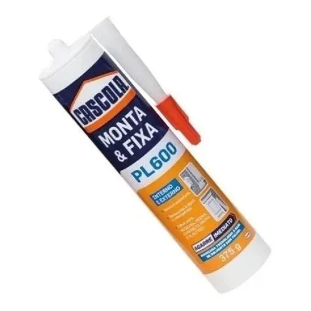 Cola Cascola Monta E Fixa Pl 600 Interno Externo 375g 10un
