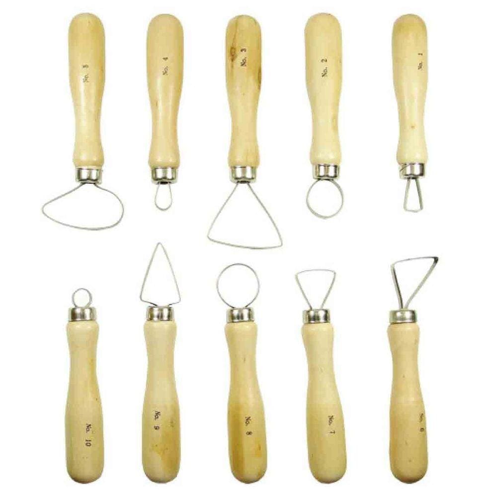 Conjunto Estecas De Metal Para Argila 10 Pecas Sft061