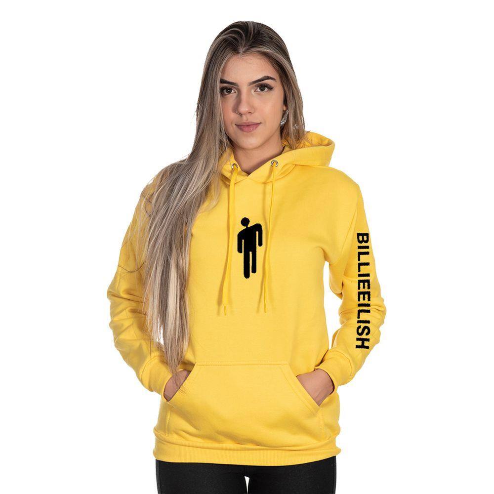 billie eilish moletom com capuz beige
