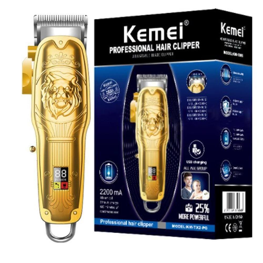 Máquina De Cortar Cabelo Kemei Km Tx2+Pg Profissional