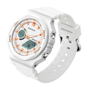 Relógio Feminino Casual Elegante Digital Display Duplo Relógio de Quartzo A Prova D´agua