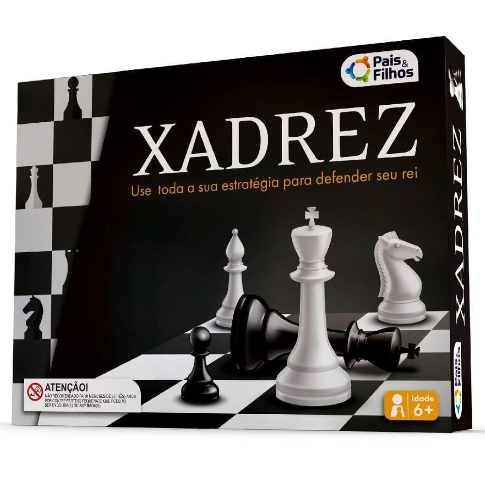 Jogo Xadrez e Dama Pais e Filhos - Jogo Xadrez e Dama Pais e