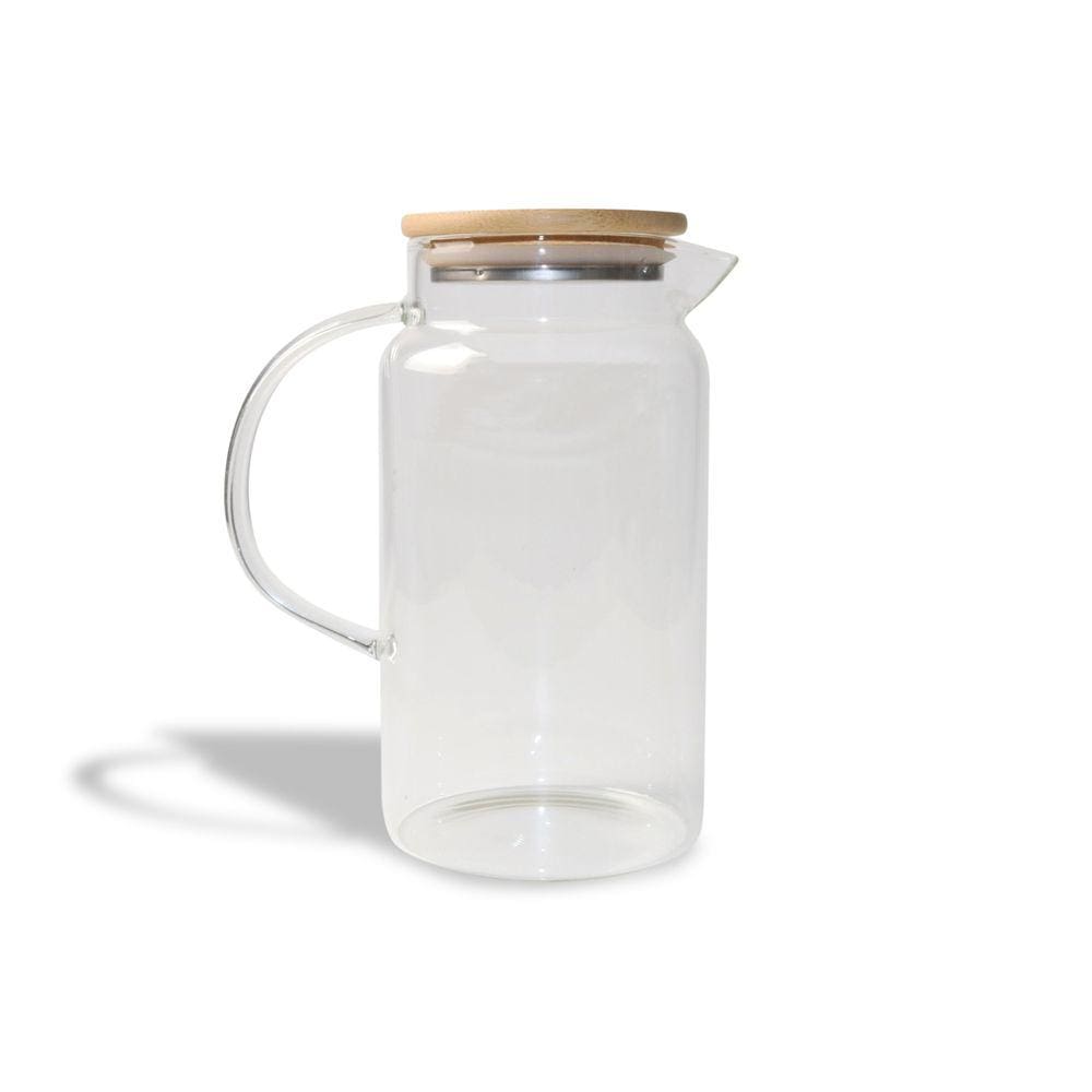 Jarra De Vidro Com Tampa De Bambu 1,2L - Oikos