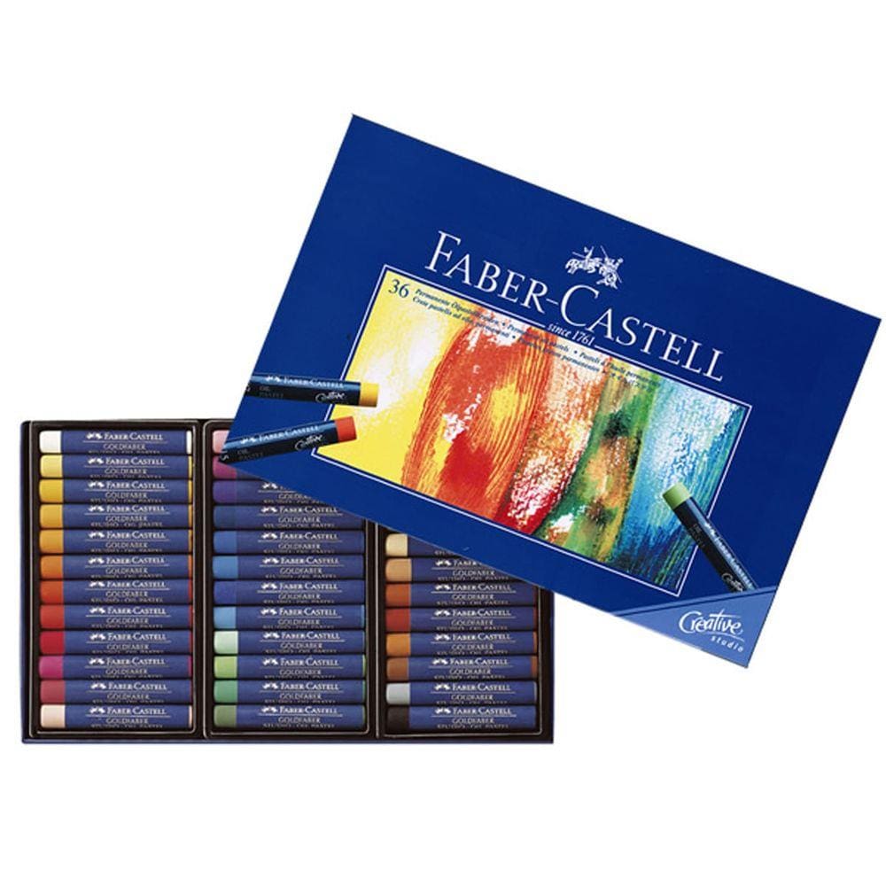 Giz Pastel Oleoso Goldfaber Estojo com 36 Cores Ref.127036 Faber-Castell