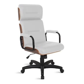 Cadeira Eames Para Escritório Linha Capa em Madeira Branco