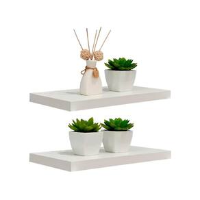 Kit 2 Prateleiras 40 x 15cm Branco Espessura 25mm Invisível