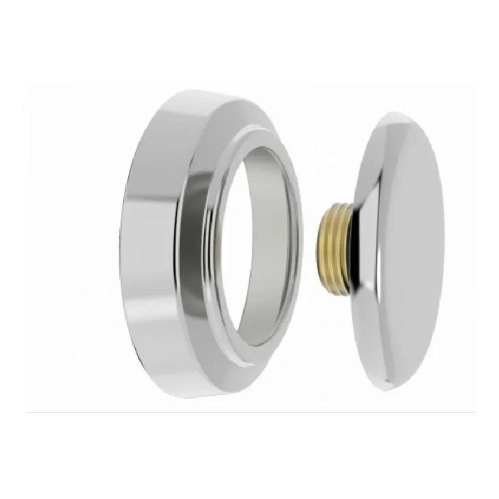 Plugue Plug Latão 1/2 Com Canopla Cromada Blukit 17110121