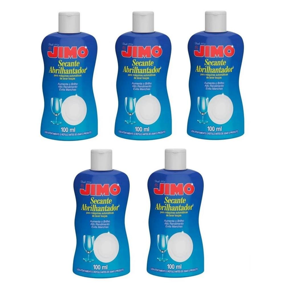 Kit 5 Jimo Secante Abrilhantador Louça 100Ml