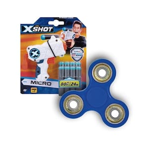 Kit Fidget Spinner Zuru + Lancador X-Shot - Micro