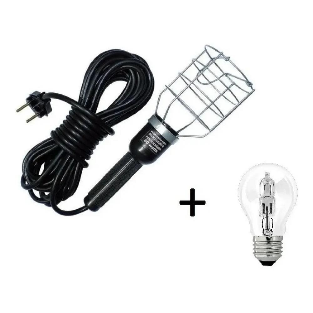 Extensão Mecânico Pendente Arame C/ Plug 5m + Lâmpada Top