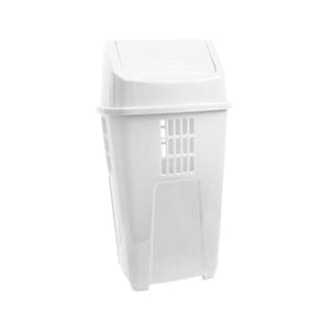 Lixeira Basculante com Tampa Plasvale 50L Branca