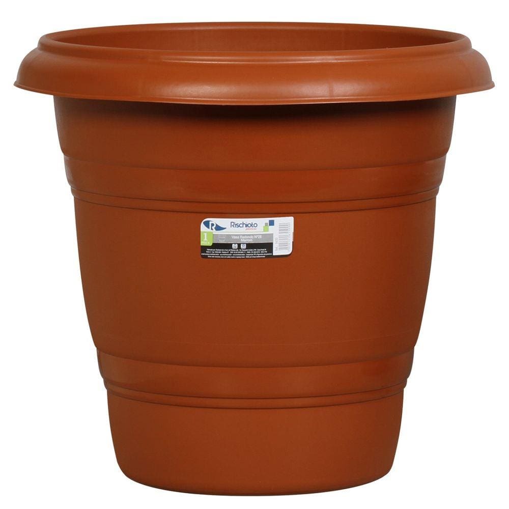 Vaso Redondo N 28 Rischioto Marrom