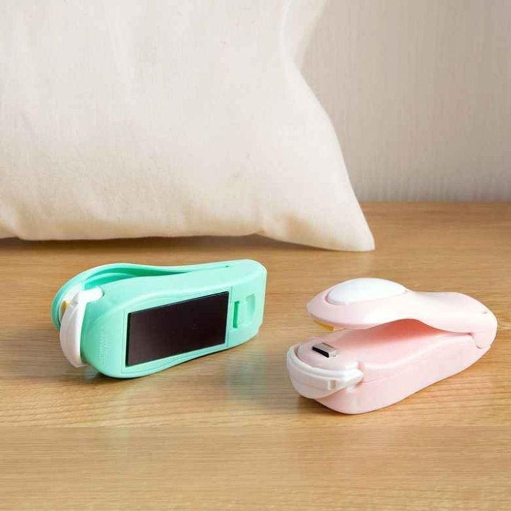 Mini Maquina Portatil Seladora Plastico Embalagem Pilha