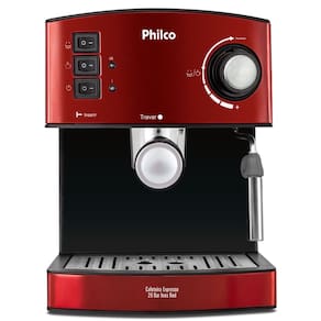 Cafeteira Philco PCF24 Expresso & Cápsulas Inox Red