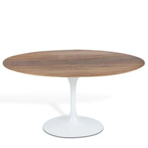 Mesa Tulipa Saarinen Oval 120x80cm Mezzo Castani Branco