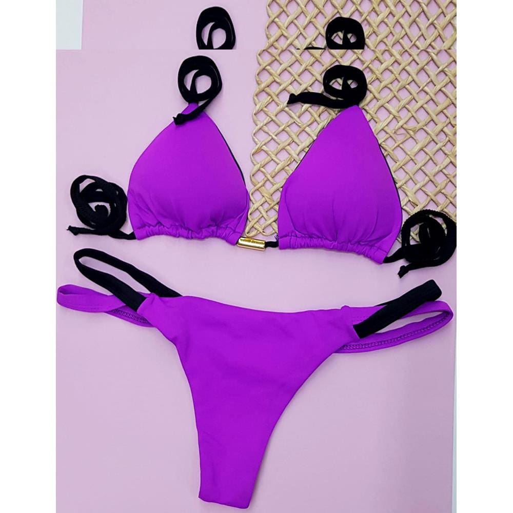 Biquini Feminino Cortininha Liso Ex