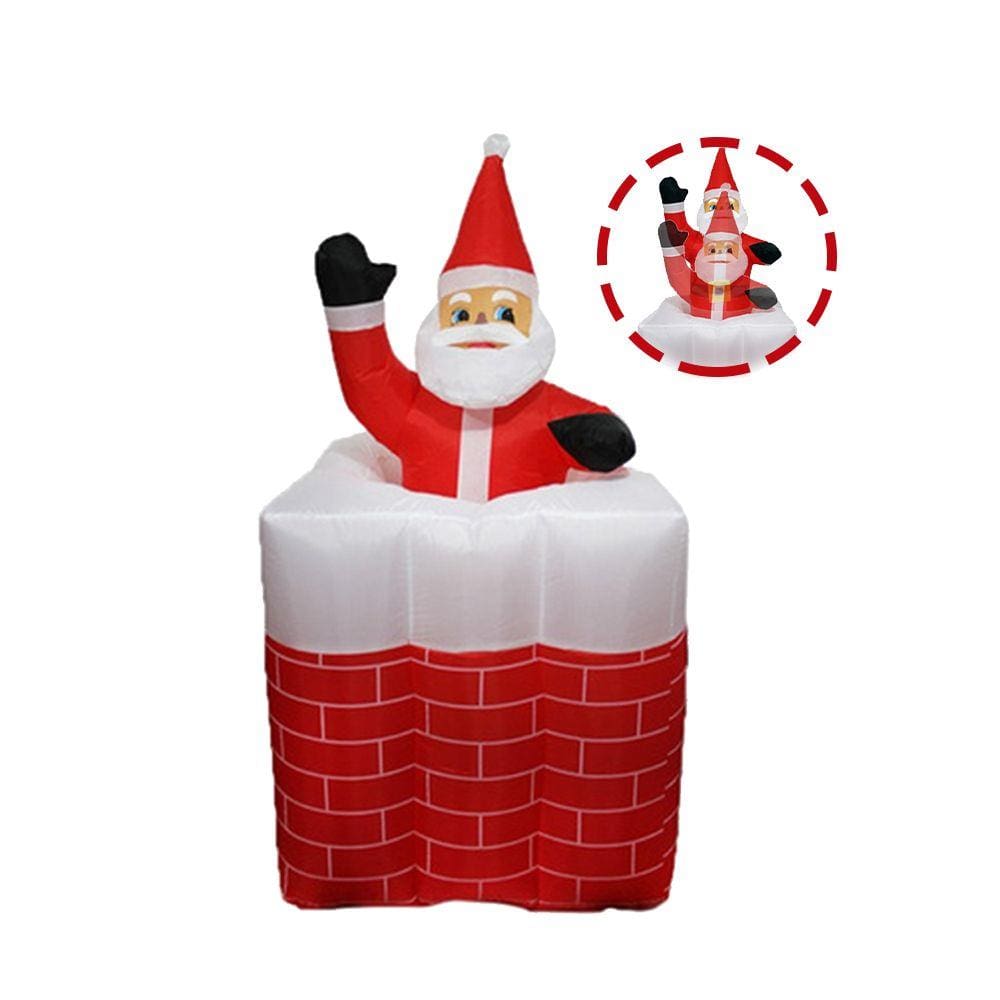 Papai Noel Natal Eletrico Natalino Sobe Desce Inflavel Chamine Animado Decoraçao Evento Festa