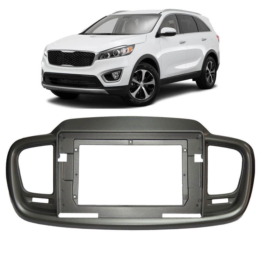 Moldura 2 Din Kia Sorento 10” 2015 até 2020 - Grafite