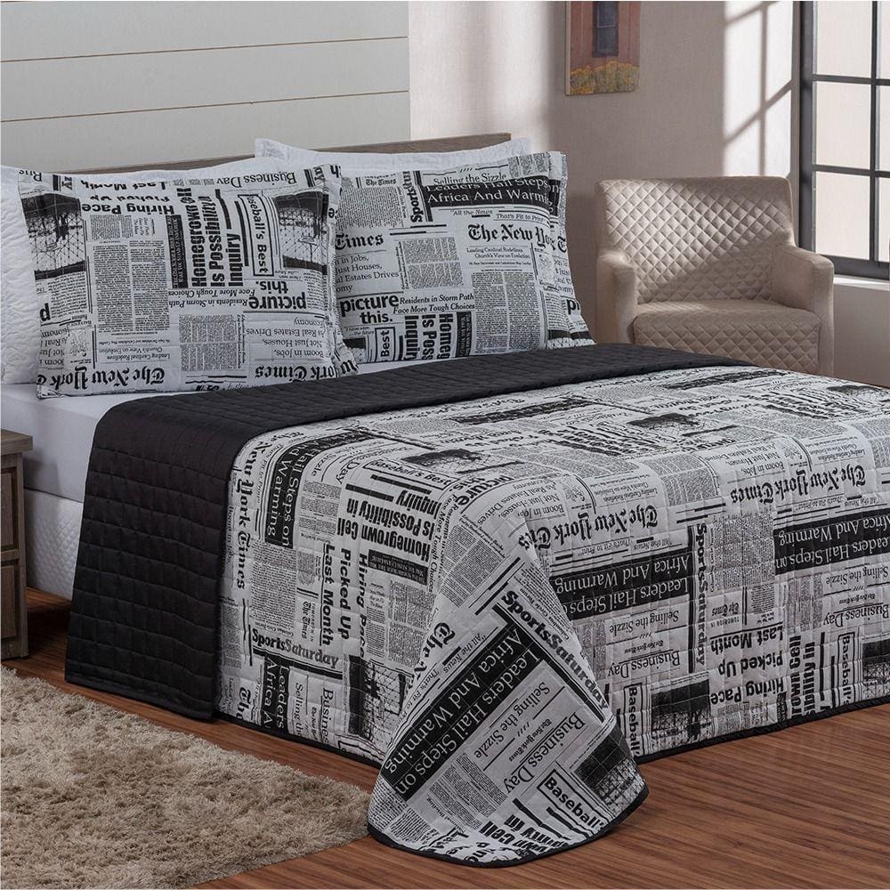 Cobre Leito Fascinação Queen 3 Peças - Jornal