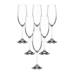 Jogo de taças de Champanhe de Cristal com Titânio 6 peças 220ml Haus Concept 56313/100