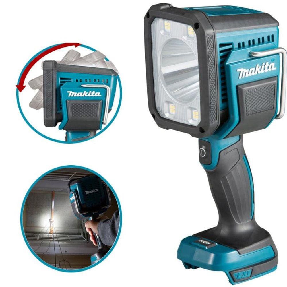 Lanterna LED à Bateria 18V com Cabeça Giratória sem Bateria e Carregador DML812 MAKITA