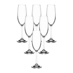 Jogo de taças de Champanhe de Cristal com Titânio 6 peças 220ml Haus Concept 56313/100