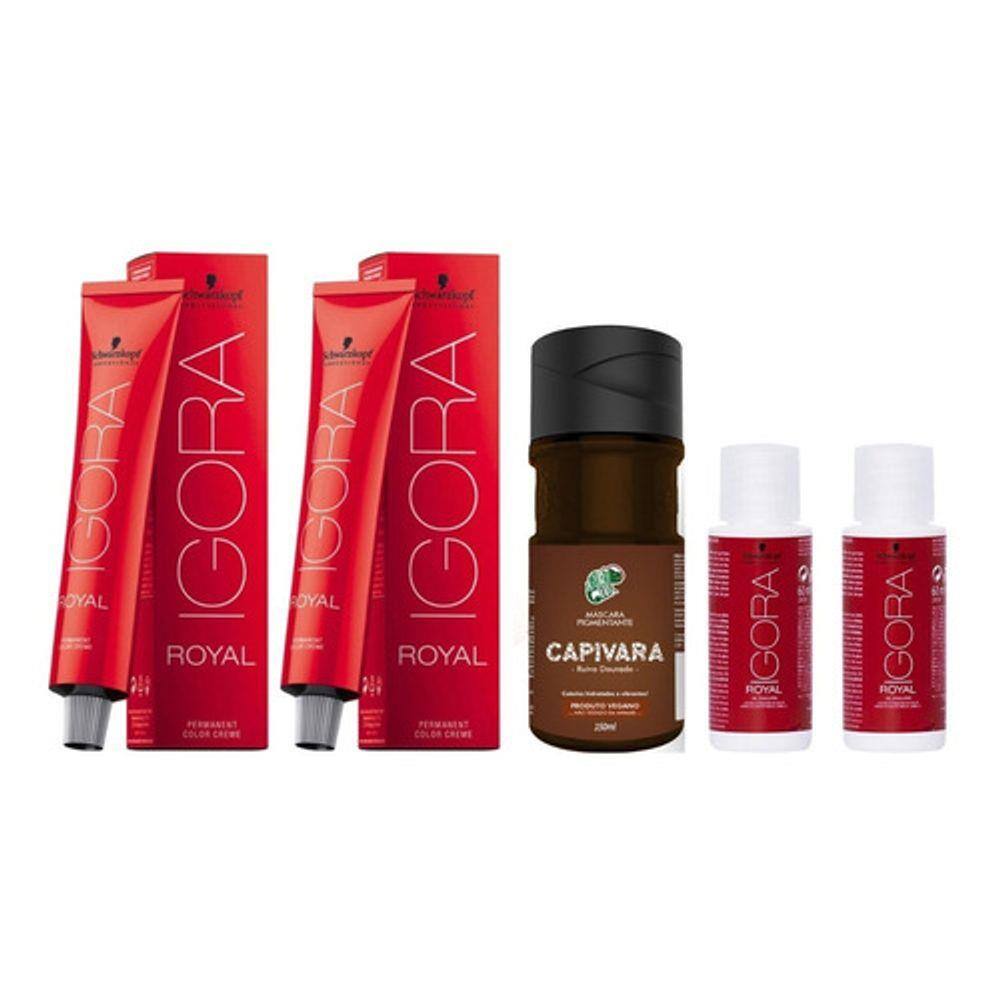 Coloração Igora Royal 8-77 Louro Claro Cobre Extra Schwarzkopf 60g