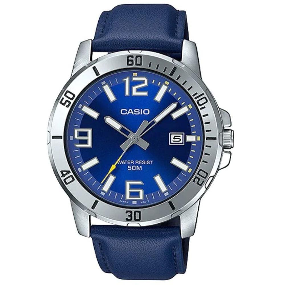 Relógio Casio Masculino Collection Azul Mtp-Vd01l-2Bvudf
