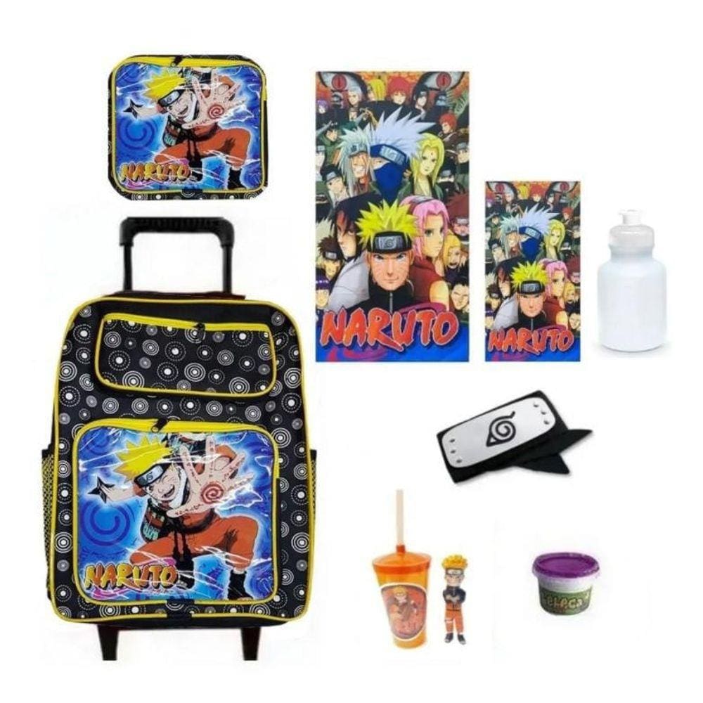 Mochila escolar naruto completo