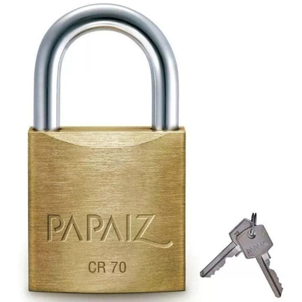 Cadeado Latão 70Mm Nível De Segurança 6 Papaiz