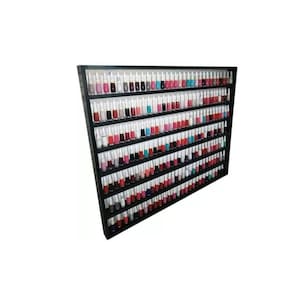 Porta Organizador De Esmaltes Preto Com Fundo