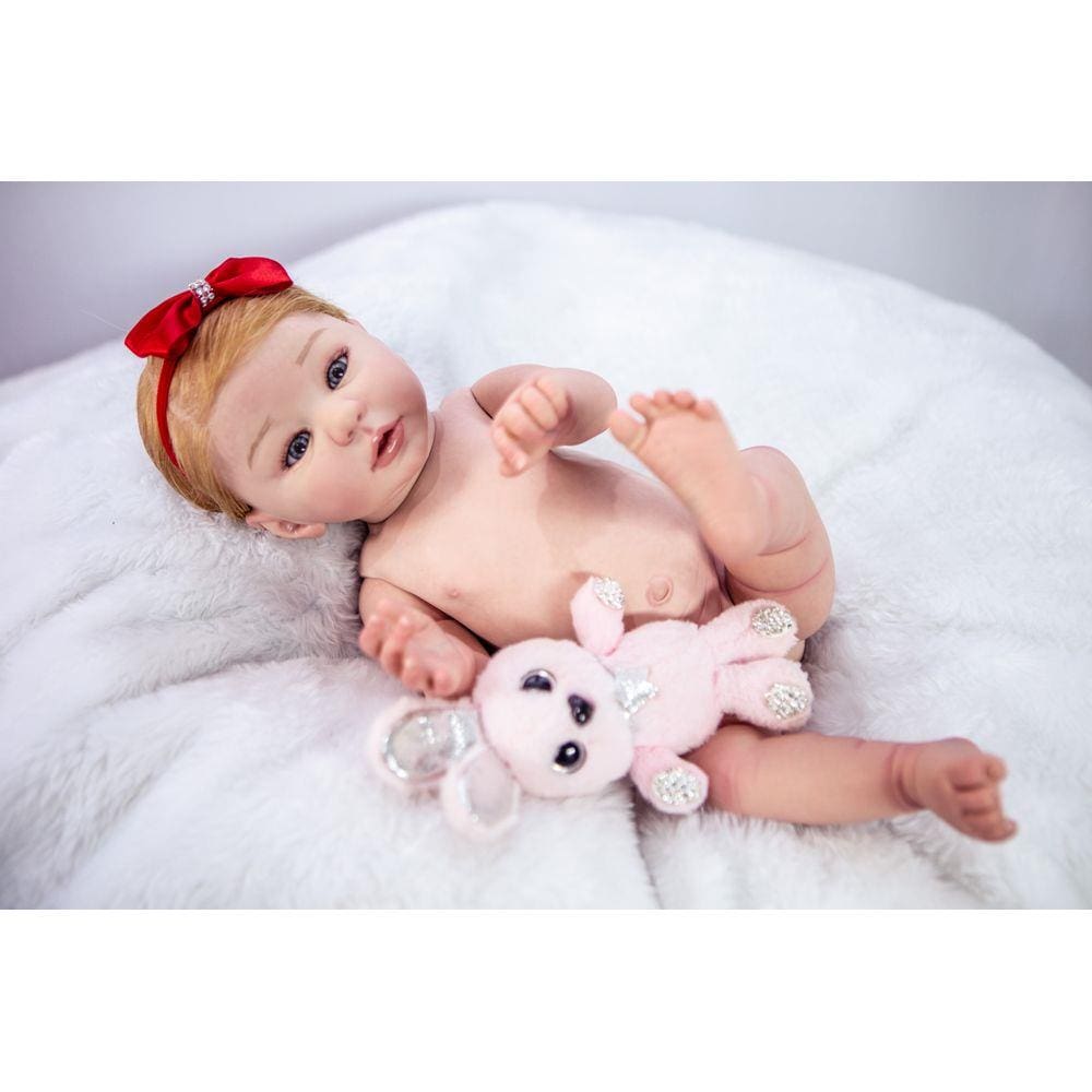 Bebê Reborn Menina Realista Silicone, Banho Fio A Fio Baby - Mundo