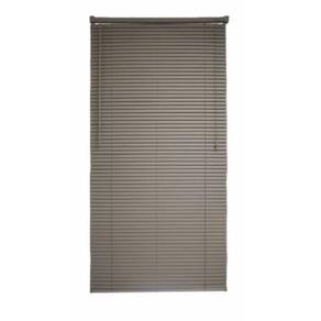 Persiana Horizontal PVC Café 120 (L) x 220 (A) cm Cortina Completa C/ Kit de Instalação 1,20 x 2,20