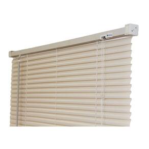 Persiana Horizontal PVC Bege 120 (L) x 220 (A) cm Cortina Completa C/ Kit de Instalação 1,20 x 2,20