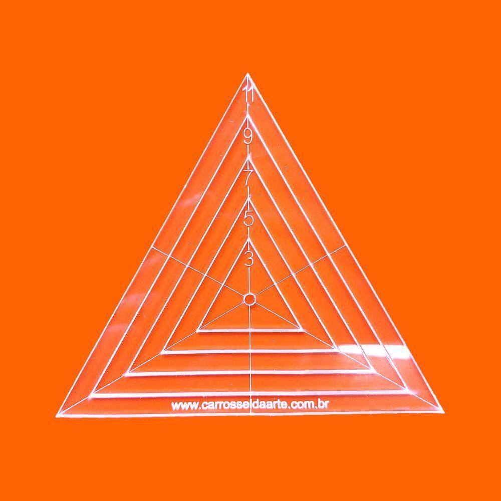 Régua Patchwork Triângulo 11cm Cristal